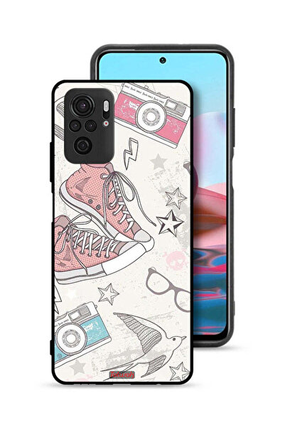 Tolwak غطاء حماية من القماش بتصميم حذاء وكاميرا Xiaomi Poco M5s