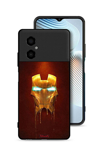 Tolwak غطاء حماية لهاتف شاومي بوكو M4 5G بطبعة الرجل الحديدي مارفل كوميكس