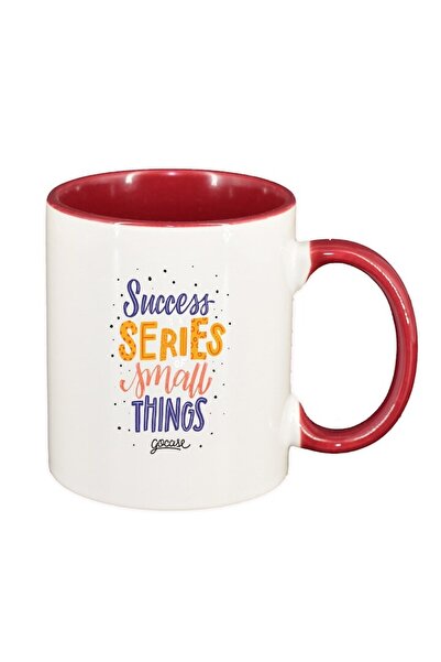 INOVATIX Cana alba personalizata, mesaj Succes series, interior rosu-inchis, ...