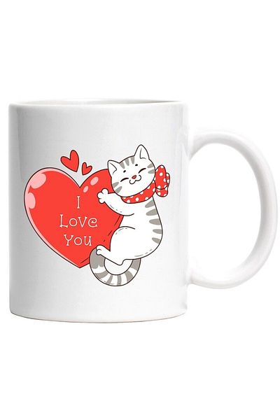 INOVATIX Personalized white mug, I love you, love, heart, romance, affection, INOVATIX®. 330ml