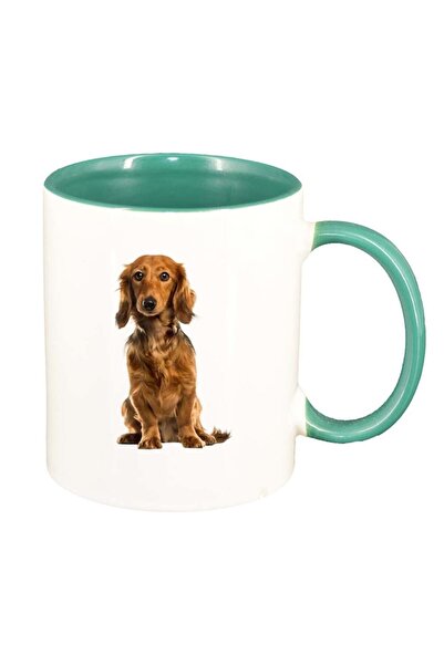 INOVATIX Cana alba personalizata, Caine, interior verde, D200, INOVATIX®. 330ml