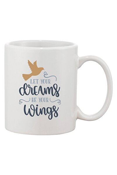 INOVATIX Cană albă personalizată, personalizată „Lasă-ți visele să-ți fie ari...