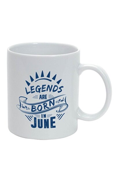 INOVATIX Εξατομικευμένη λευκή κούπα, εξατομικευμένη Legend are born in June, ...