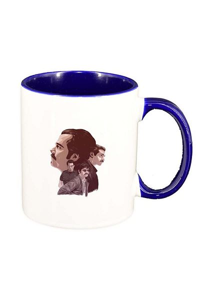 INOVATIX Personalized white mug, Narcos - Pablo Escobar, dark blue interior, D1346, INOVATIX®. 330ml