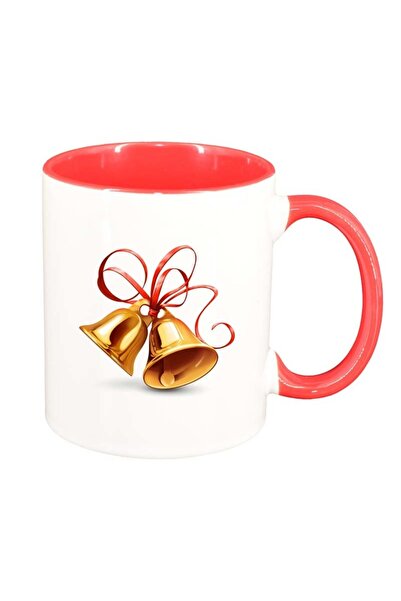 INOVATIX Персонализирана бяла чаша, Коледа, червена вътрешност, D170, INOVATI...