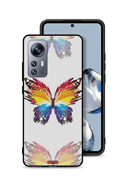 Tolwak غطاء حماية لهاتف Xiaomi 12S بخلفية بسيطة وفن رقمي وبساطة الفراشة