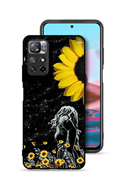 Tolwak غطاء حماية لهاتف شاومي ريدمي نوت 11 4G، رسم فتاة تنظر إلى القمر