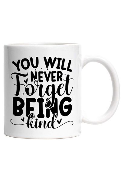 INOVATIX Personalized white mug, hearts and You will never forget to be good, INOVATIX®. 330ml