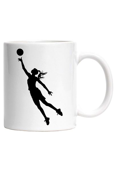 INOVATIX Personalized white mug, volleyball player - ball, INOVATIX®. 330ml