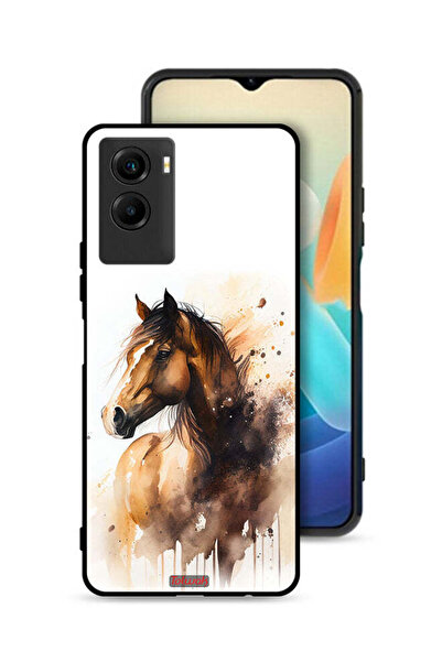 Tolwak Vivo Y55s 5G (2021) Protective Case Cover Horse Abstract Art