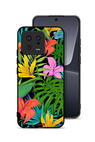 Tolwak غطاء حماية لهاتف شاومي 13 بنقشة أوراق الزهور الاستوائية