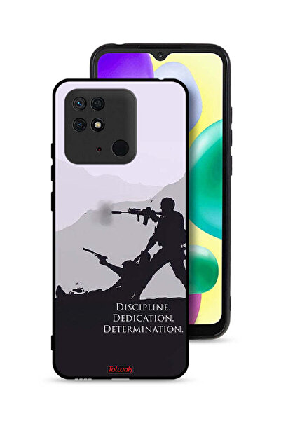 Tolwak Xiaomi Redmi 10C Protective Case Cover Discipline Dedication Determina...