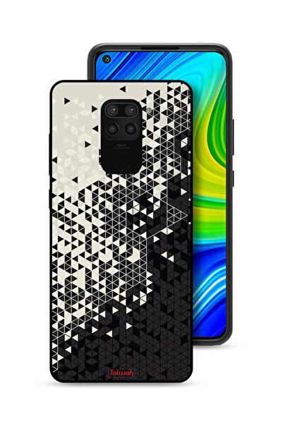 Tolwak غطاء حماية لهاتف شاومي ريدمي نوت 9 بنمط مثلث فني رقمي