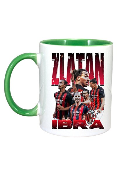 INOVATIX Cana Alba Personalizata, Zlatan Ibra Milan, Maner Si Interior Verde,...