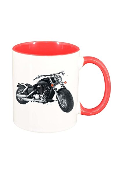 INOVATIX Персонализирана бяла чаша, Двигател, червена вътрешност, D43, INOVAT...