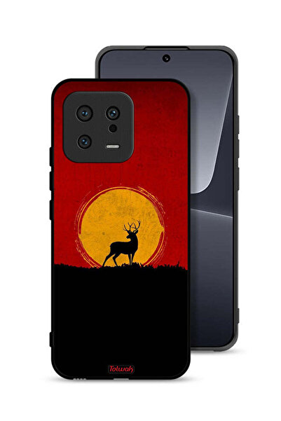 Tolwak غطاء حماية Xiaomi 13 بتصميم غزال وقمر
