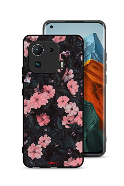 Tolwak غطاء حماية لهاتف شاومي مي 11 برو - لون الخوخ والورود الصغيرة