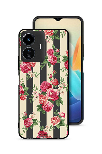 Tolwak Vivo Y77 5G Protective Case Cover Roses Pattern
