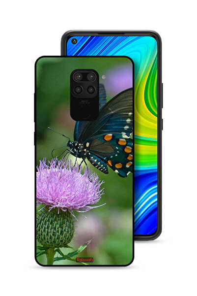 Tolwak غطاء حماية لهاتف شاومي ريدمي نوت 9 بتصميم فراشة على زهرة