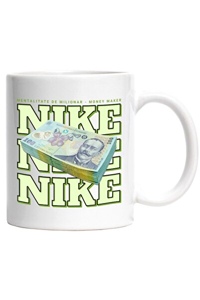 INOVATIX Cana alba personalizata, 100 Lei Romanesti - _Nike_, INOVATIX®. 330ml