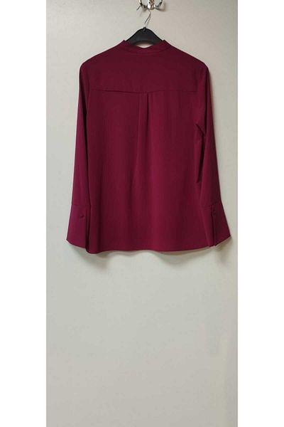 EVRA Judge Collar Spanish Sleeve Blouse with Chest Pocket