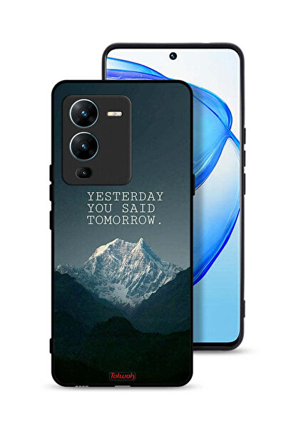 Tolwak غطاء حماية لهاتف Vivo V25 Pro 5G مكتوب عليه "بالأمس قلت غدًا"