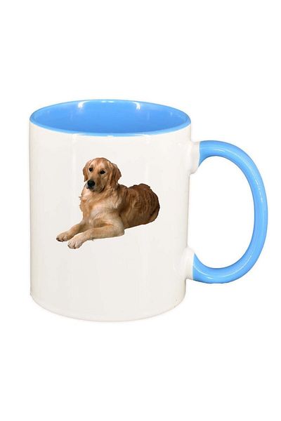 INOVATIX Personalized white mug, Dog, blue interior, D347, INOVATIX®. 330ml