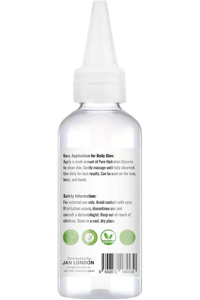 JAN LONDON JL Pure Glycerin – Natural Moisturizer & Humectant for Skin, Hair, DIY Beauty & Crafts, , 100ml