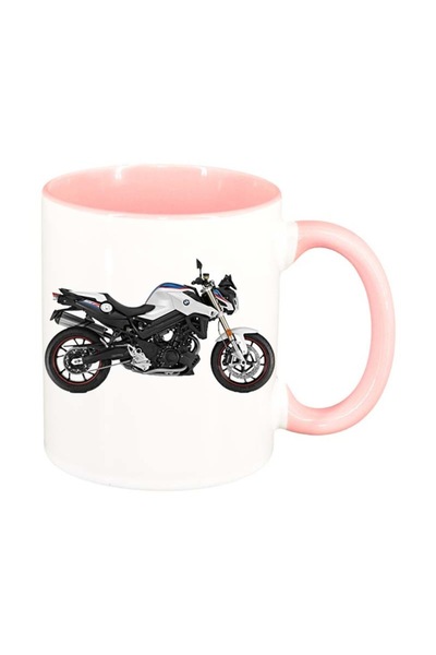 INOVATIX Cana alba personalizata, Motor, interior roz, D61, INOVATIX®. 330ml