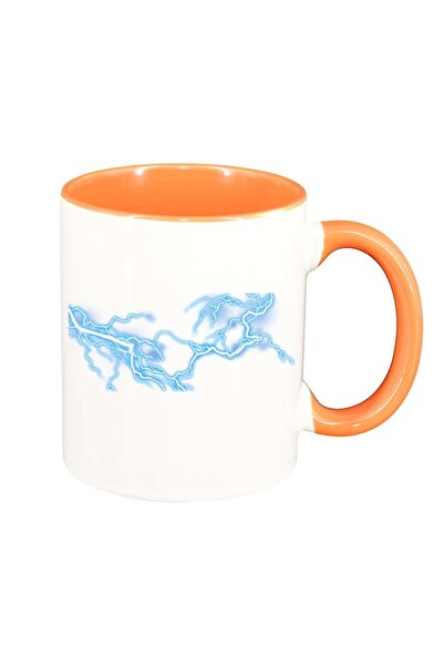 INOVATIX Cana alba personalizata, Thunder, interior portocaliu, D228, INOVATIX®. 330ml