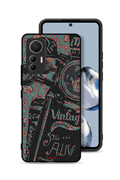 Tolwak غطاء حماية لهاتف شاومي 12 لايت بتصميم دراجة نارية كلاسيكية