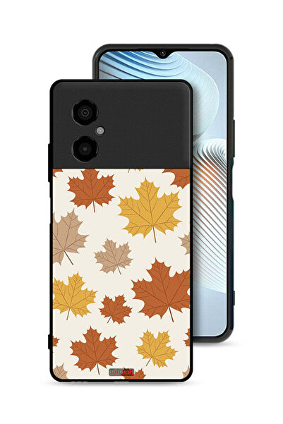 Tolwak غطاء حماية لهاتف Xiaomi Poco M4 5G بنقشة أوراق الخريف