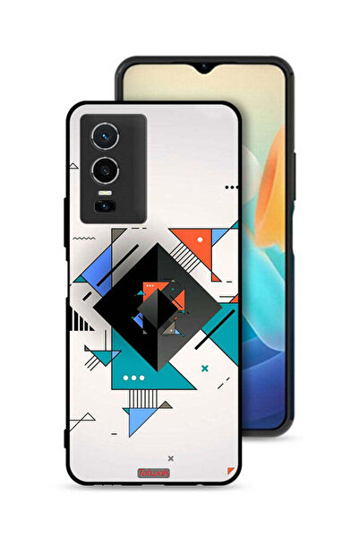 Tolwak غطاء حماية لهاتف Vivo Y76 5G بأشكال مربعة ومثلثة ونمط تجريدي