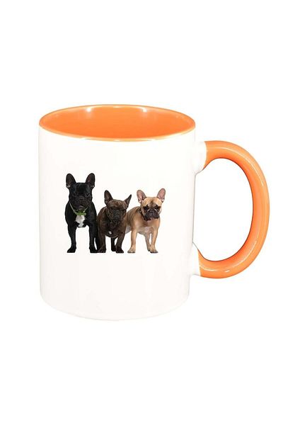 INOVATIX Personalized white mug, Dog, orange interior, D346, INOVATIX®. 330ml