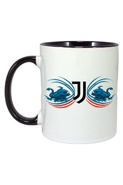 INOVATIX Cana Alba Personalizata, Juventus Fc Italia, Maner Si Interior Negru...