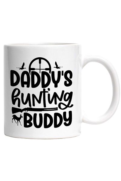 INOVATIX Personalized white mug, for dad's hunting buddy - take care, INOVATIX®. 330ml