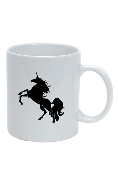 INOVATIX Cana alba personalizata, Horse Silhouette, alb, D962, INOVATIX®. 330ml