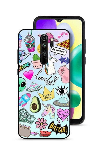 Tolwak غطاء حماية لهاتف شاومي ريدمي نوت 8 برو بملصقات جميلة