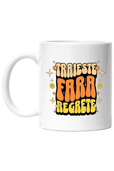 INOVATIX Cana alba personalizata, Traieste Fara Regrete, INOVATIX®. 330ml