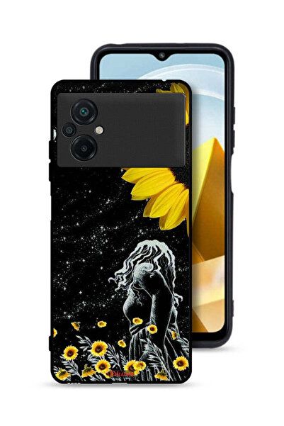 Tolwak غطاء حماية لهاتف Xiaomi Poco M5 4G بطبعة فتاة تنظر إلى فن القمر