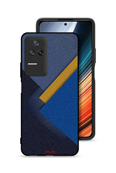 Tolwak غطاء حماية لهاتف شاومي ريدمي K50 بنقشة مثلثات جلدية