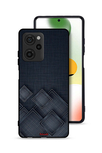 Tolwak غطاء حماية لهاتف Xiaomi Poco X5 Pro بنقشة مربعات على القماش