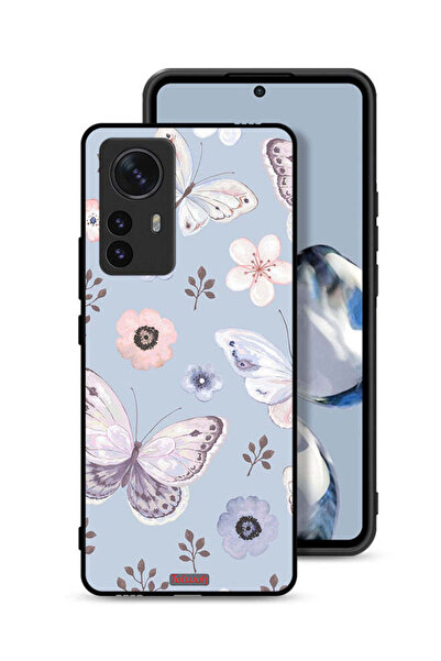 Tolwak Xiaomi 12 Pro Protective Case Cover Butterflies And Flowers