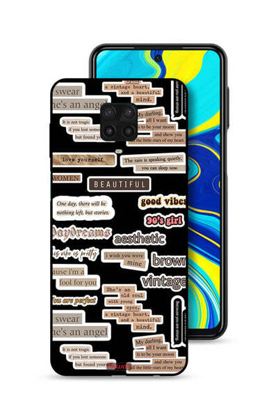 Tolwak غطاء حماية لهاتف شاومي ريدمي نوت 9 برو مع ملصقات اقتباسات جميلة