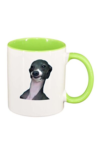 INOVATIX Cana alba personalizata, Caine, interior verde deschis, D177, INOVAT...