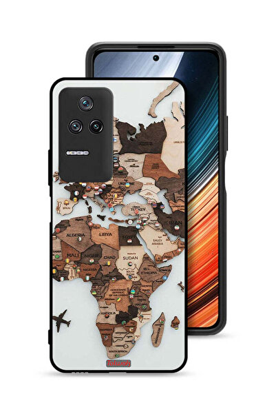 Tolwak غطاء حماية شاومي بوكو F4 بتصميم خريطة العالم