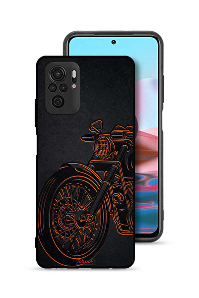 Tolwak Xiaomi Redmi Note 10S Protective Case Cover Vintage Bike