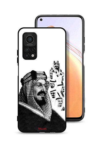 Tolwak غطاء حماية لهاتف شاومي مي 10 تي 5 جي، ملصق فني أبيض وأسود لملوك المملك...