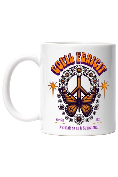 INOVATIX Cana alba personalizata, Copil Fericit - Niciodata sa nu te Subestim...