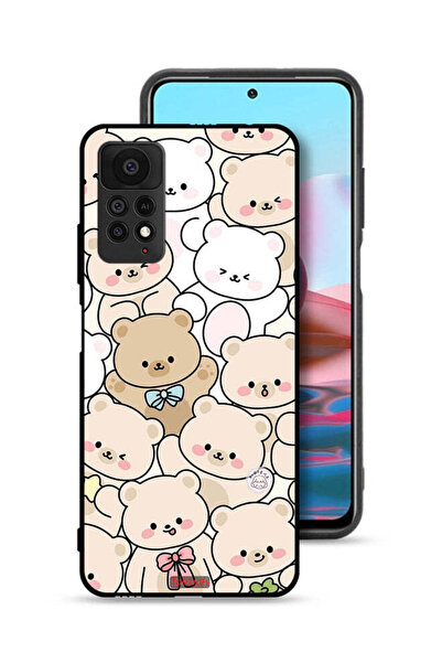 Tolwak غطاء حماية لهاتف شاومي ريدمي نوت 11 برو 5G بنمط الدببة